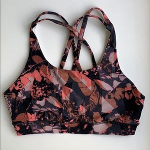 Lululemon | Geometric Pink and Black Energy Bra